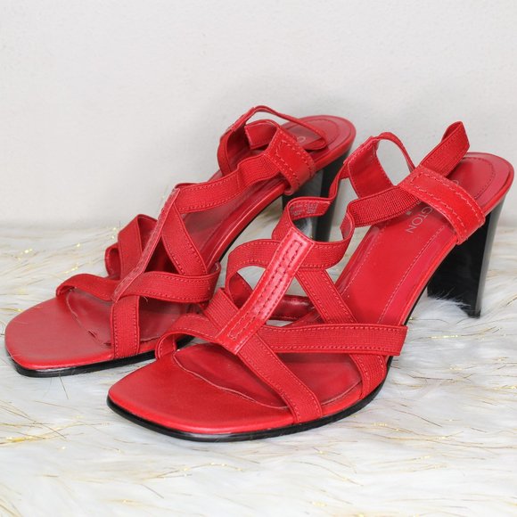 Covington Strappy Red Heels - Picture 2 of 5